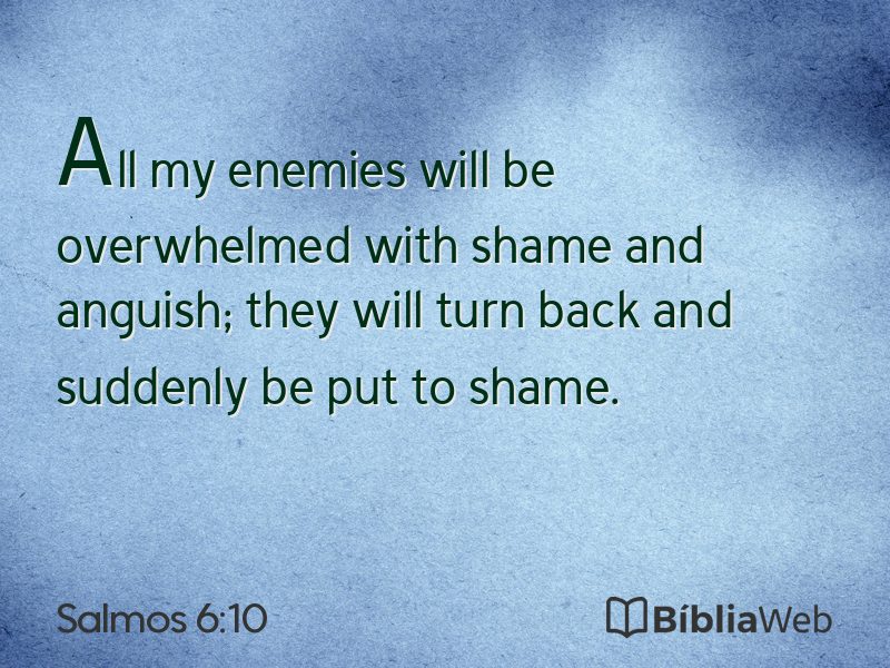 Salmos 6:10 em imagem para compartilhar