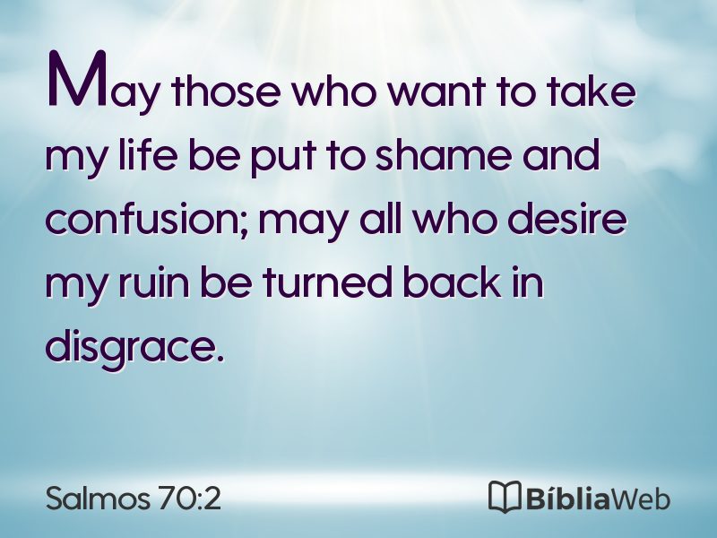 Salmos 70:2 em imagem para compartilhar