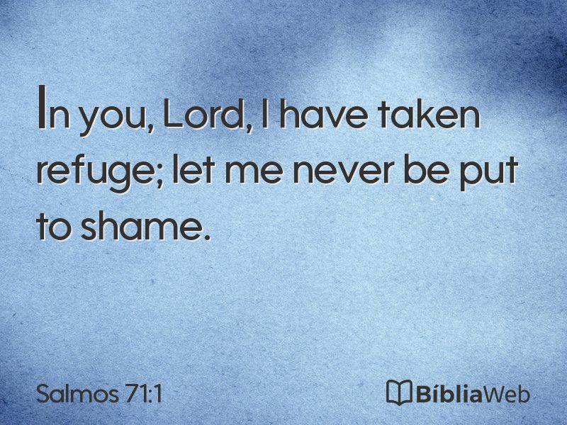 Salmos 71:1 em imagem para compartilhar