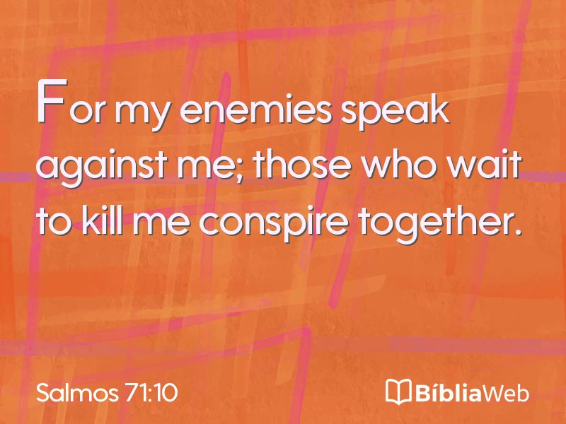 Salmos 71:10 em imagem para compartilhar