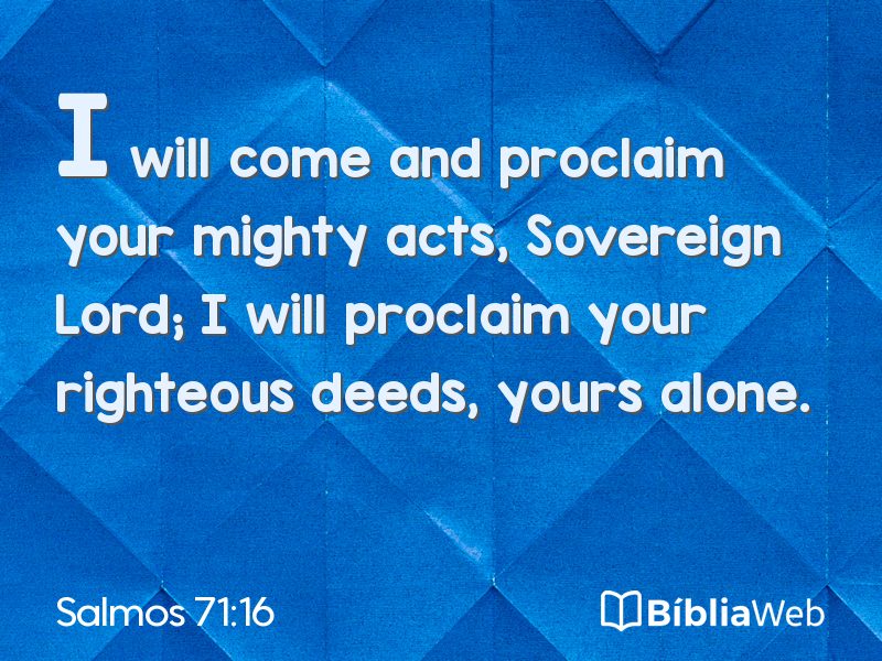 Salmos 71:16 em imagem para compartilhar