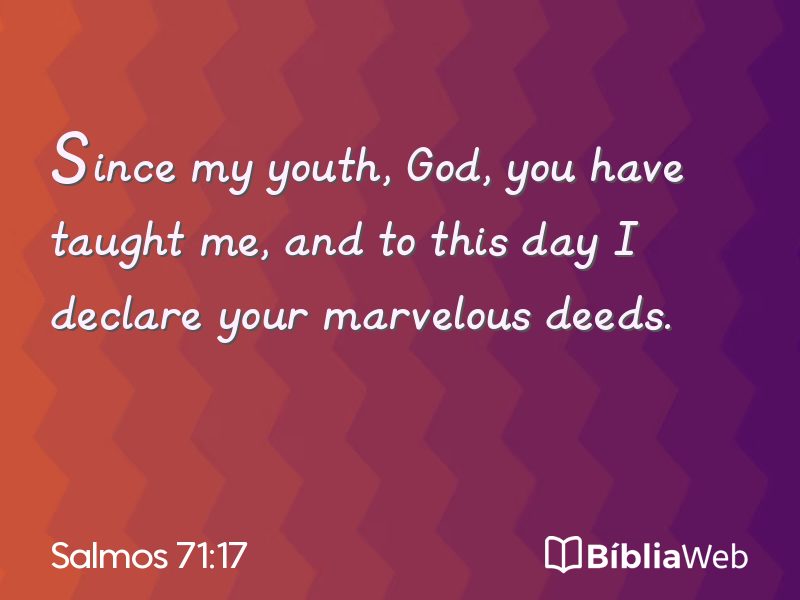 Salmos 71:17 em imagem para compartilhar