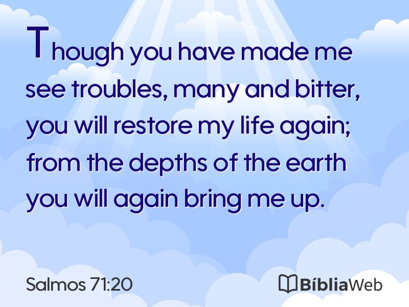 Salmos 71:20 em imagem para compartilhar