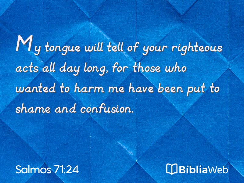Salmos 71:24 em imagem para compartilhar