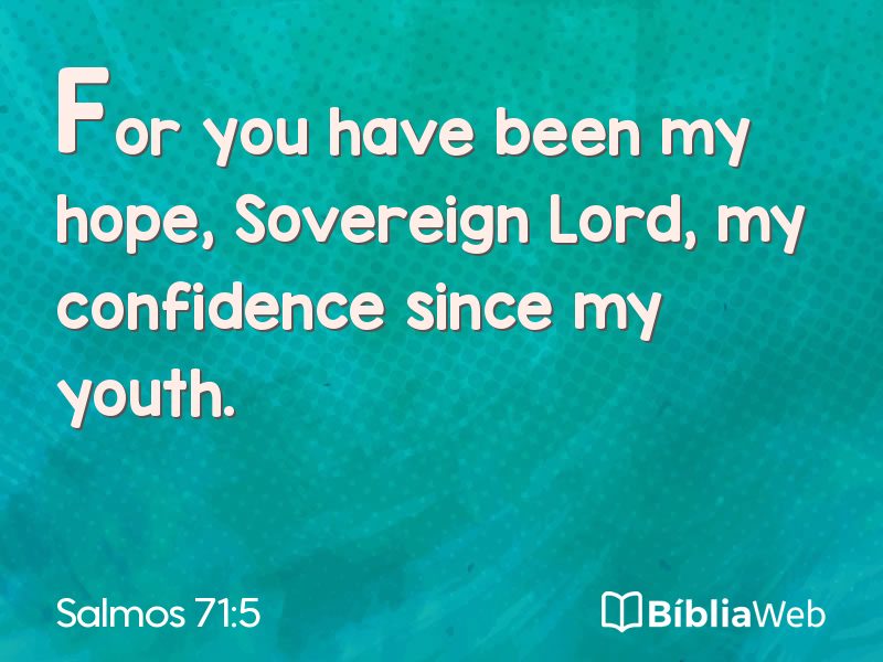Salmos 71:5 em imagem para compartilhar