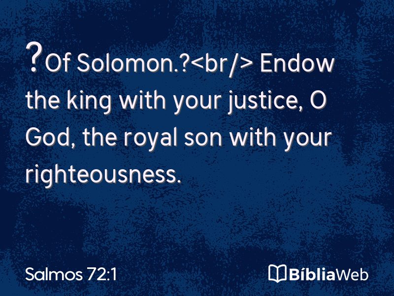 Salmos 72:1 em imagem para compartilhar
