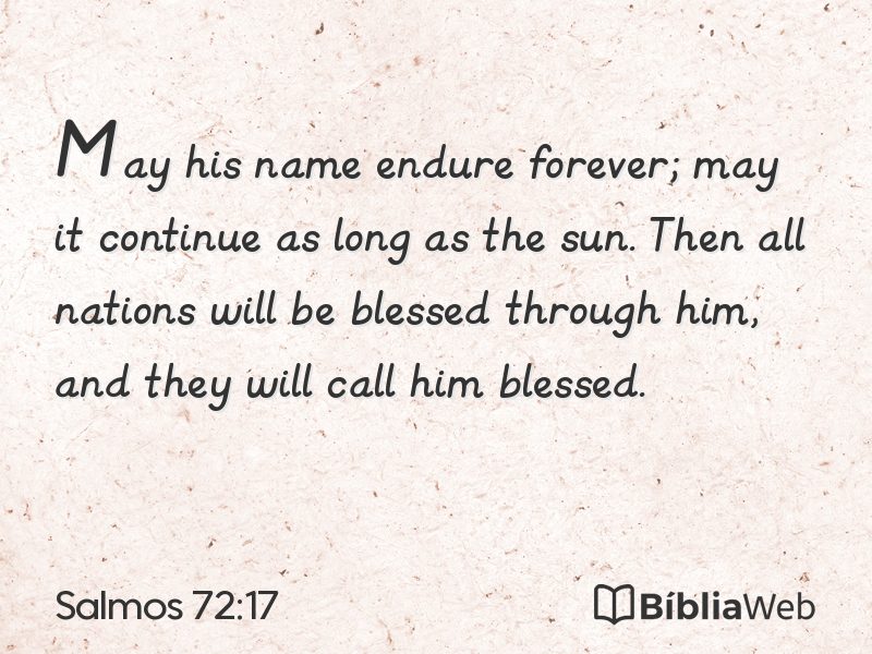 Salmos 72:17 em imagem para compartilhar