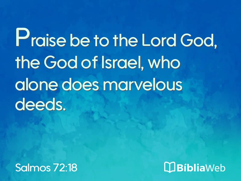 Salmos 72:18 em imagem para compartilhar
