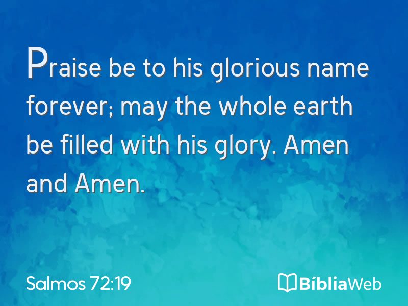 Salmos 72:19 em imagem para compartilhar
