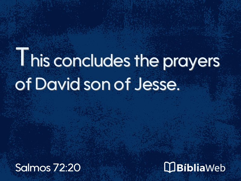 Salmos 72:20 em imagem para compartilhar