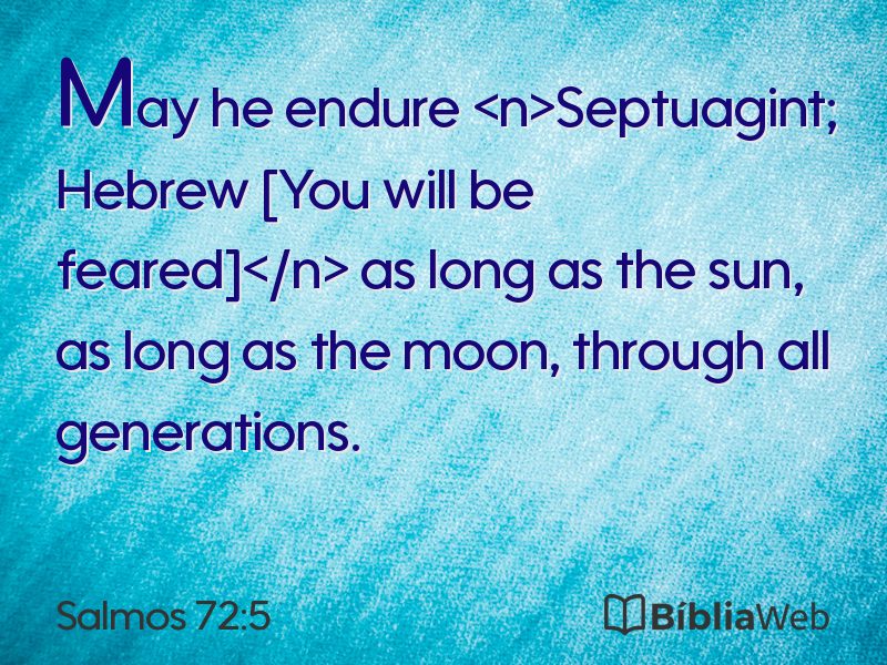 Salmos 72:5 em imagem para compartilhar