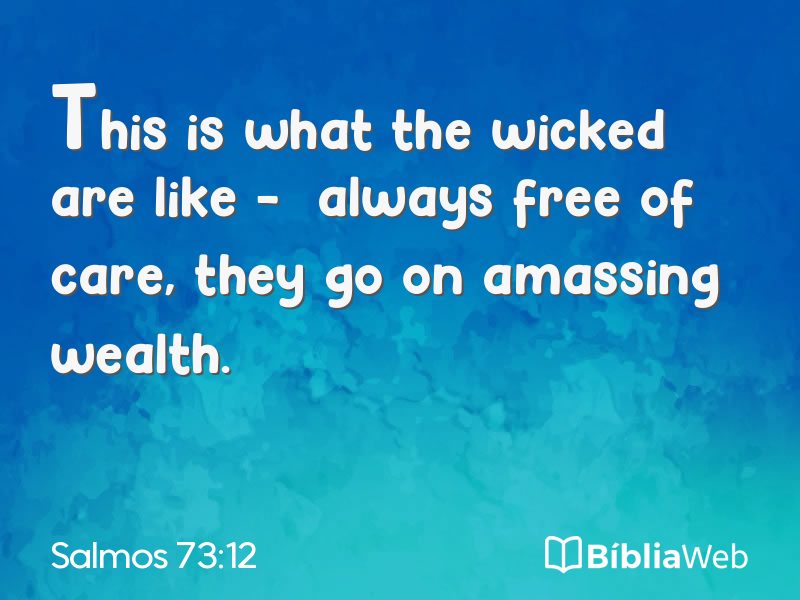 Salmos 73:12 em imagem para compartilhar