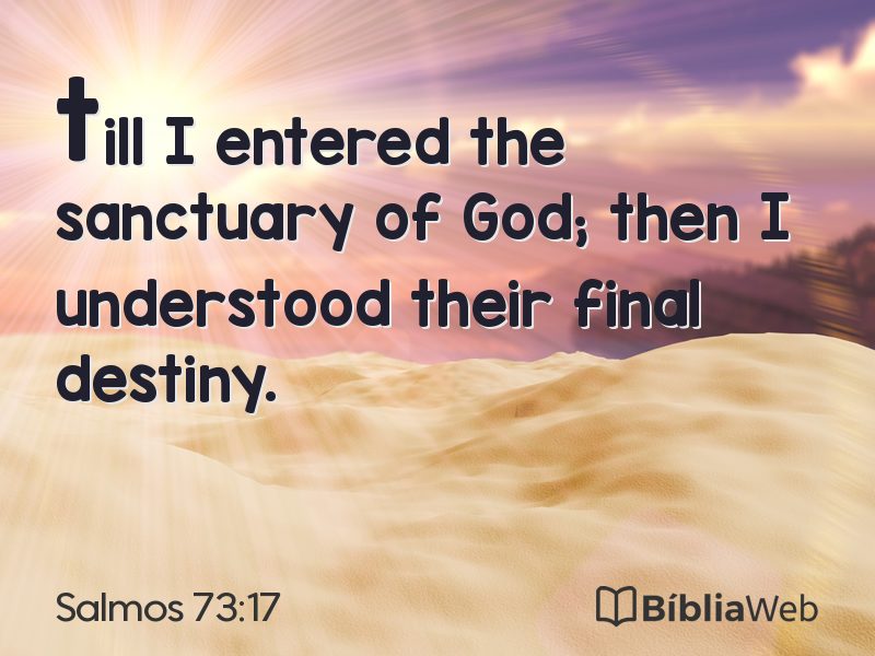 Salmos 73:17 em imagem para compartilhar