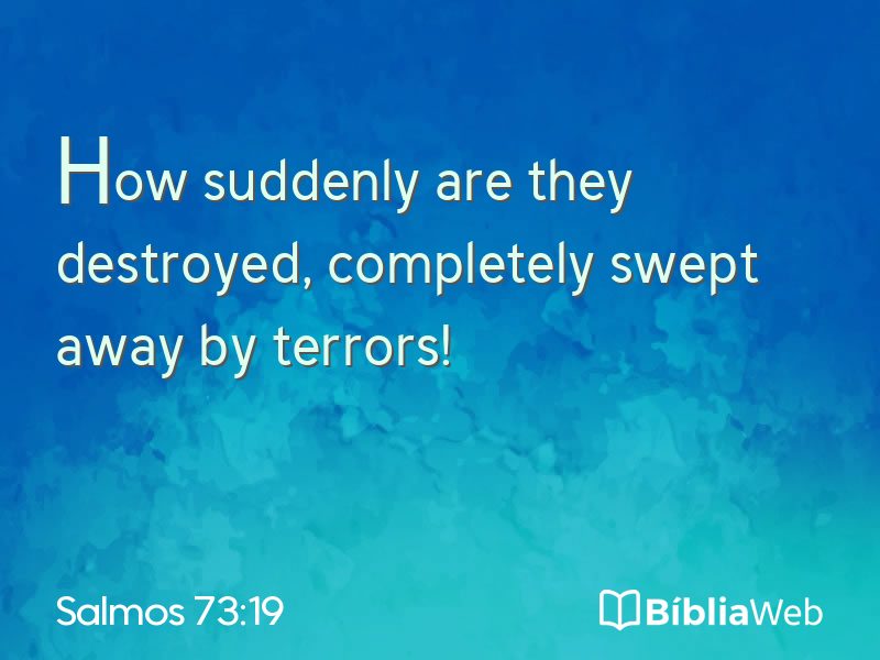 Salmos 73:19 em imagem para compartilhar