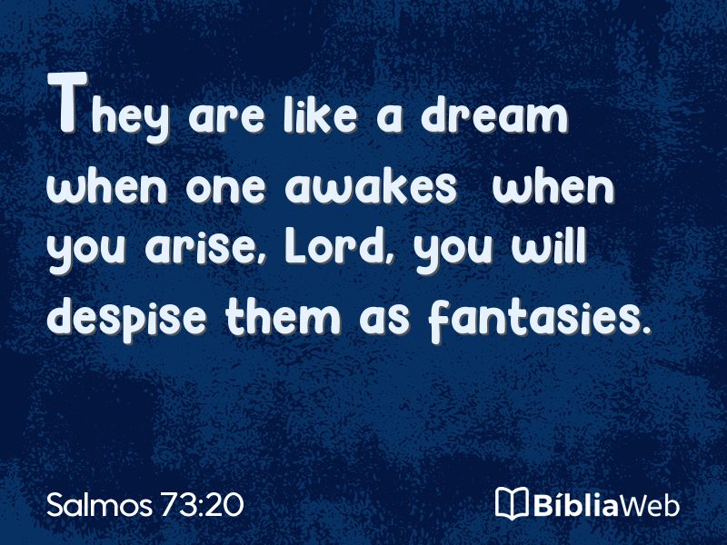 Salmos 73:20 em imagem para compartilhar
