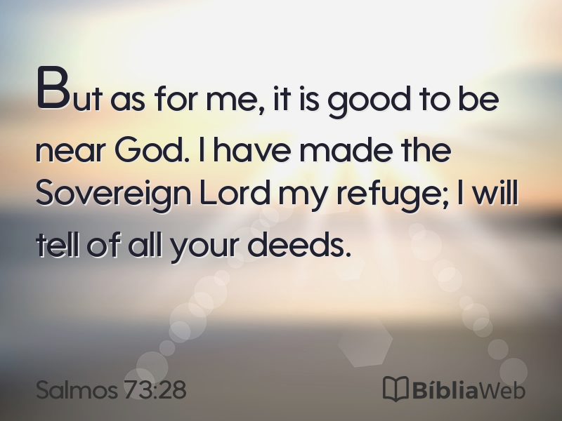 Salmos 73:28 em imagem para compartilhar