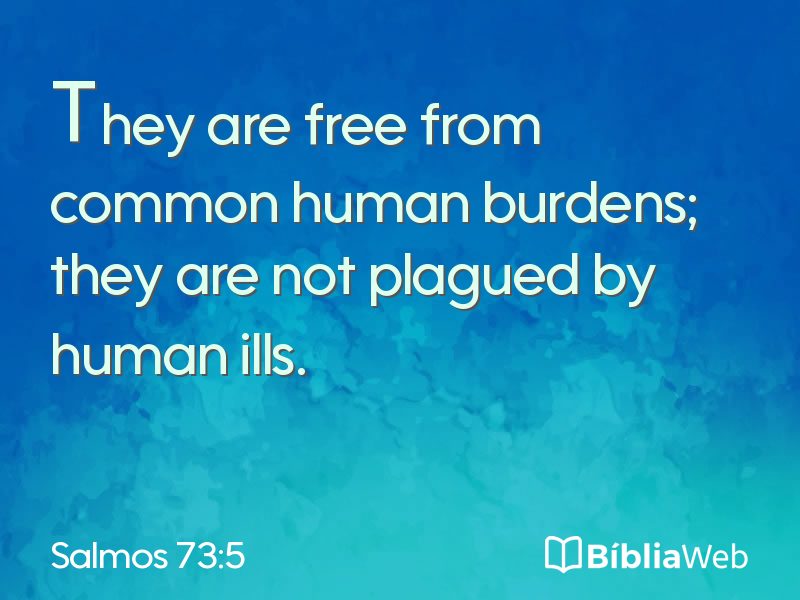 Salmos 73:5 em imagem para compartilhar