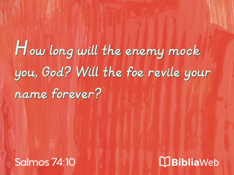 Salmos 74:10 em imagem para compartilhar