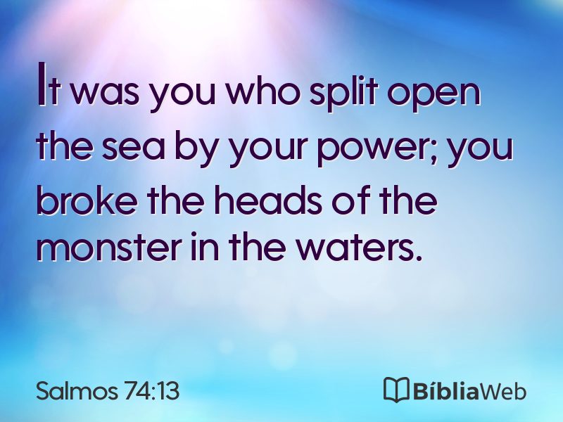 Salmos 74:13 em imagem para compartilhar