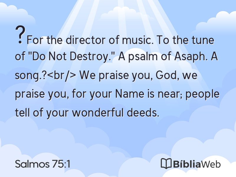Salmos 75:1 em imagem para compartilhar