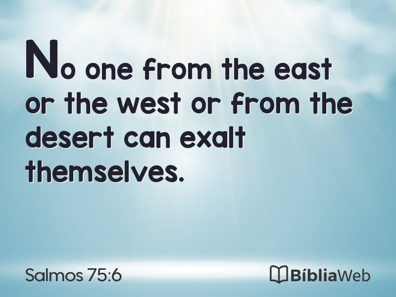Salmos 75:6 em imagem para compartilhar