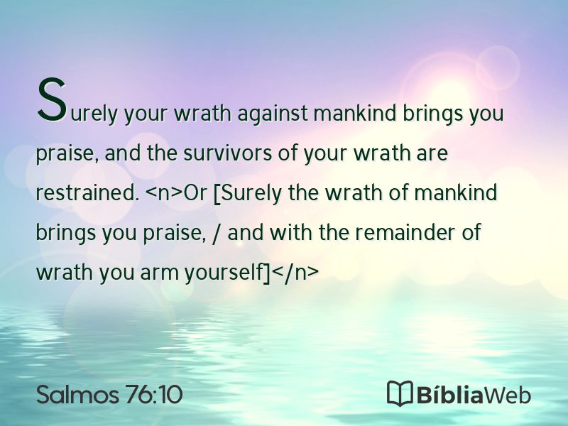 Salmos 76:10 em imagem para compartilhar