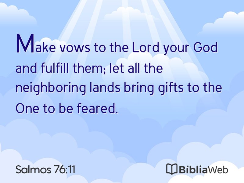 Salmos 76:11 em imagem para compartilhar