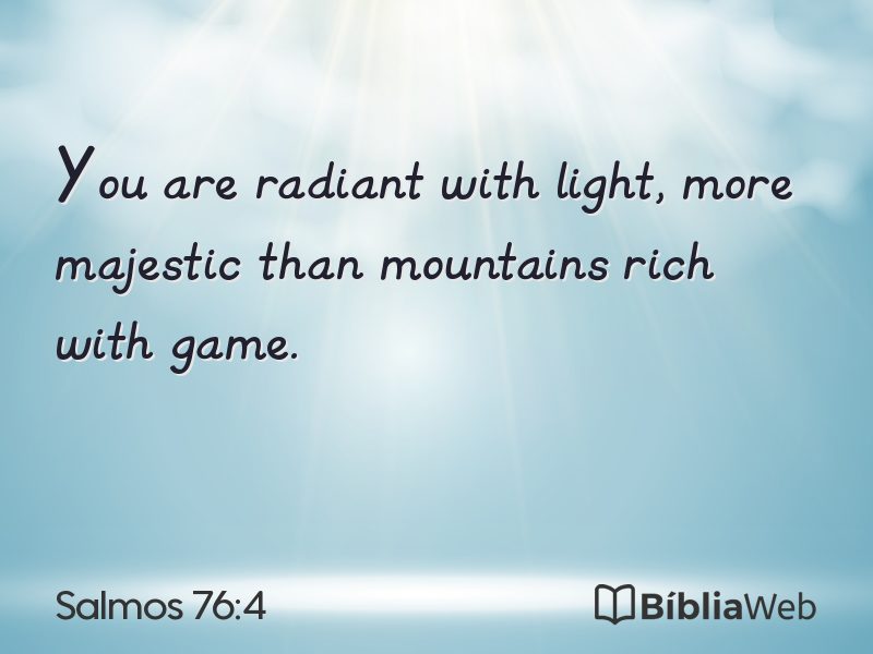 Salmos 76:4 em imagem para compartilhar