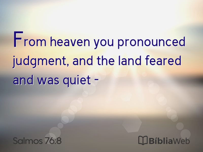 Salmos 76:8 em imagem para compartilhar