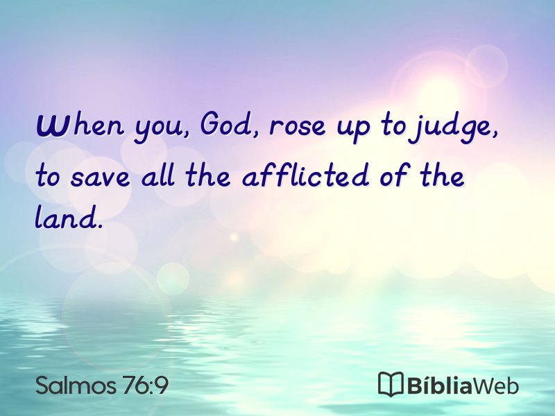 Salmos 76:9 em imagem para compartilhar