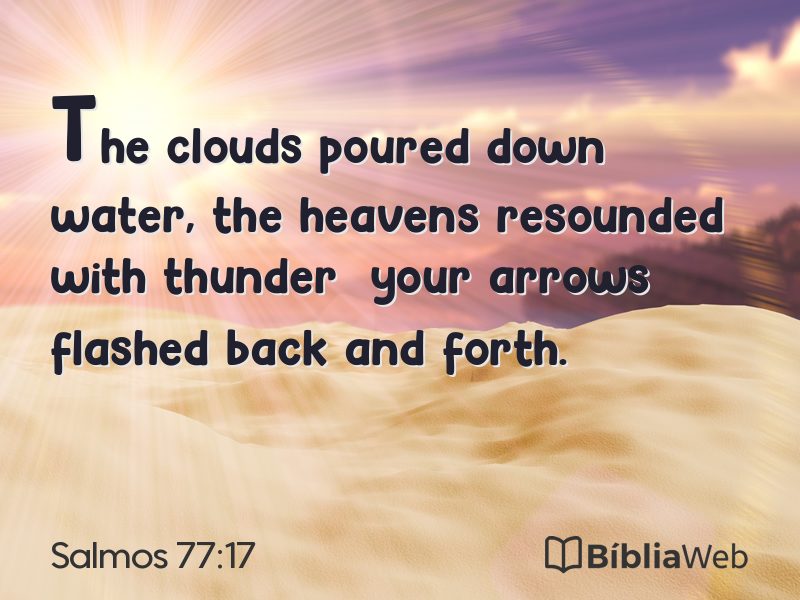 Salmos 77:17 em imagem para compartilhar