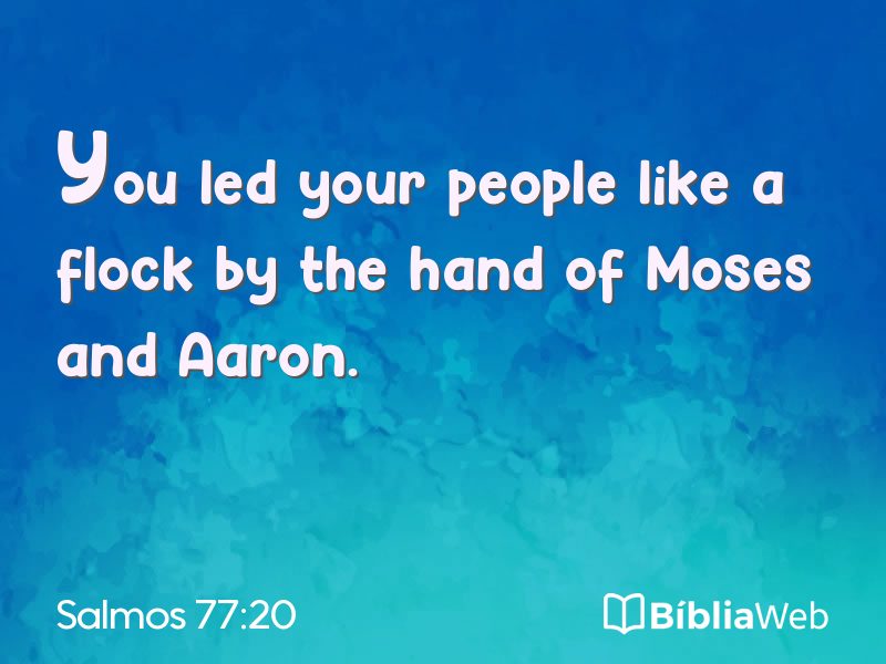 Salmos 77:20 em imagem para compartilhar