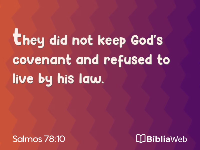 Salmos 78:10 em imagem para compartilhar