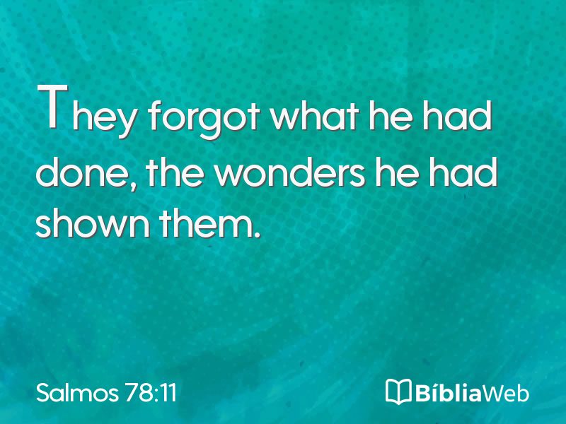 Salmos 78:11 em imagem para compartilhar