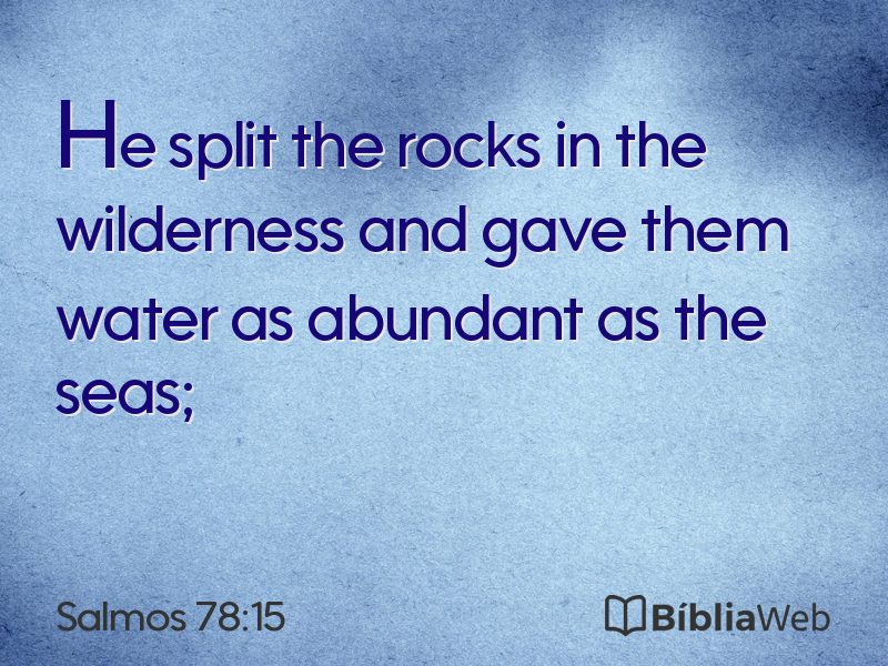 Salmos 78:15 em imagem para compartilhar