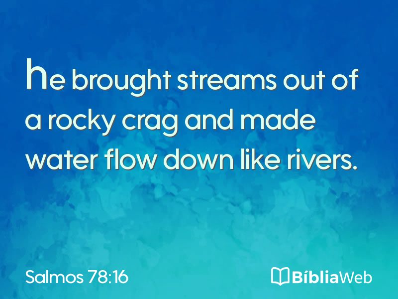 Salmos 78:16 em imagem para compartilhar