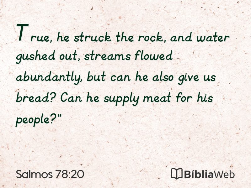 Salmos 78:20 em imagem para compartilhar