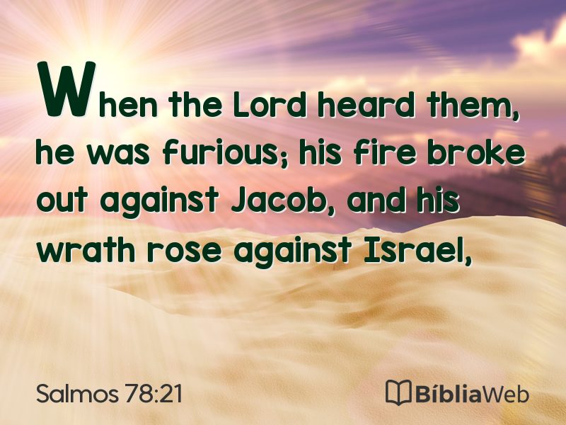 Salmos 78:21 em imagem para compartilhar