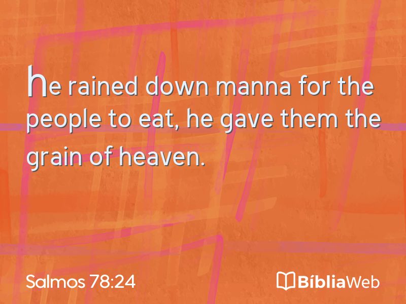 Salmos 78:24 em imagem para compartilhar