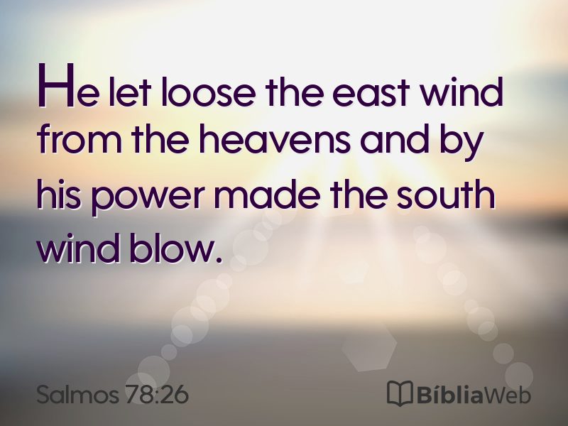 Salmos 78:26 em imagem para compartilhar