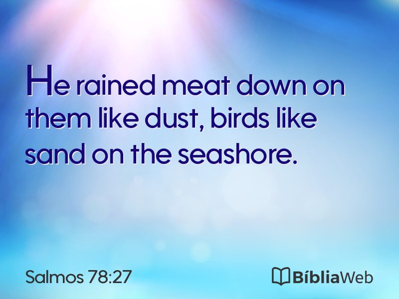Salmos 78:27 em imagem para compartilhar