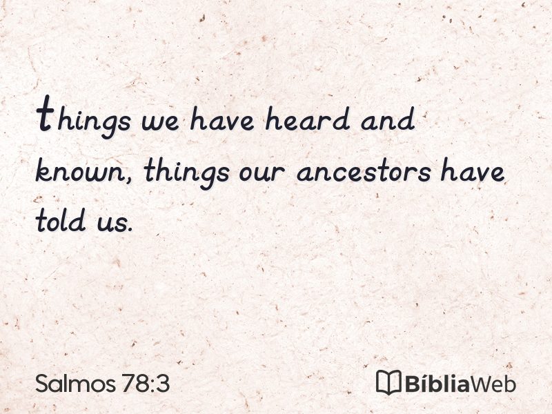 Salmos 78:3 em imagem para compartilhar
