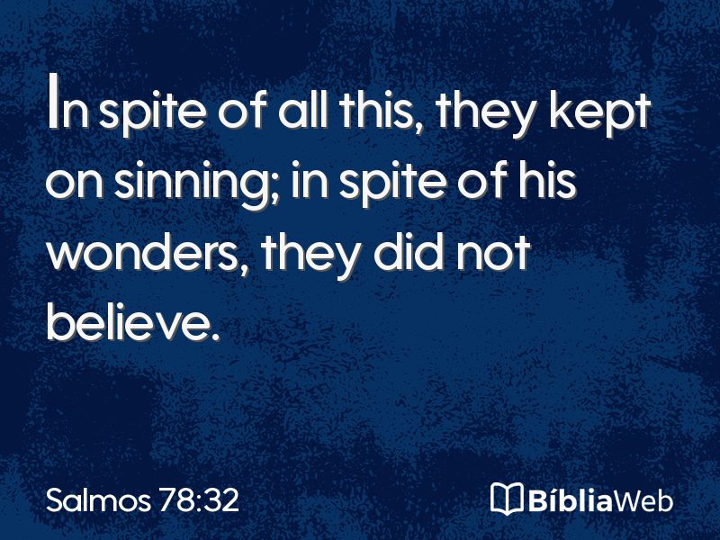 Salmos 78:32 em imagem para compartilhar