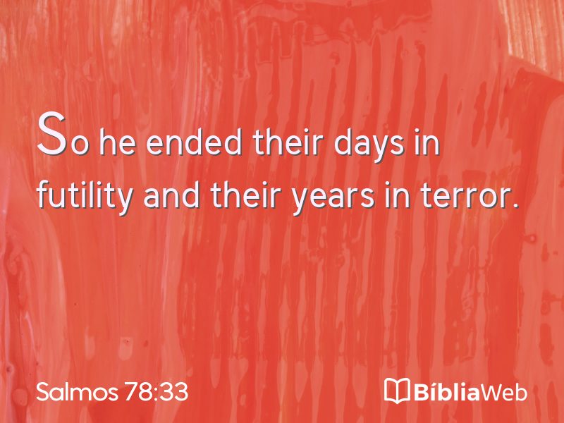Salmos 78:33 em imagem para compartilhar
