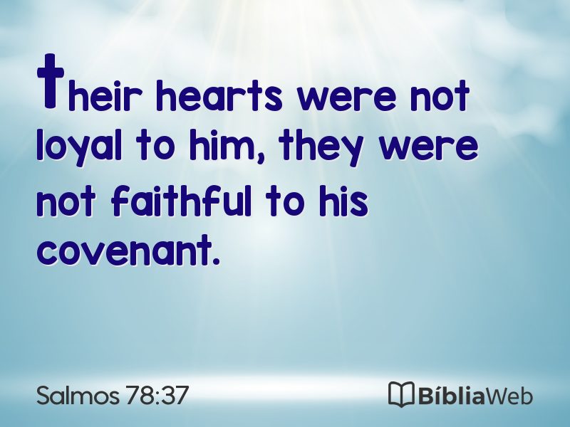 Salmos 78:37 em imagem para compartilhar