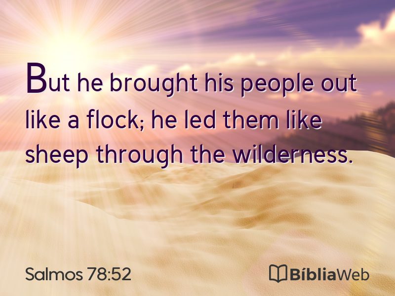Salmos 78:52 em imagem para compartilhar