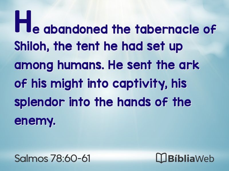 Salmos 78:60-61 em imagem para compartilhar