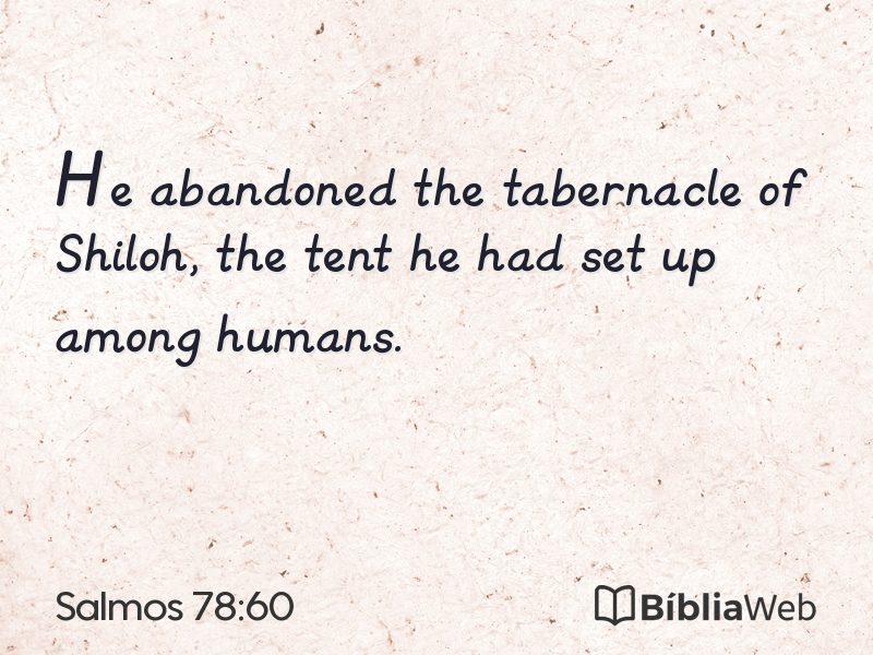 Salmos 78:60 em imagem para compartilhar