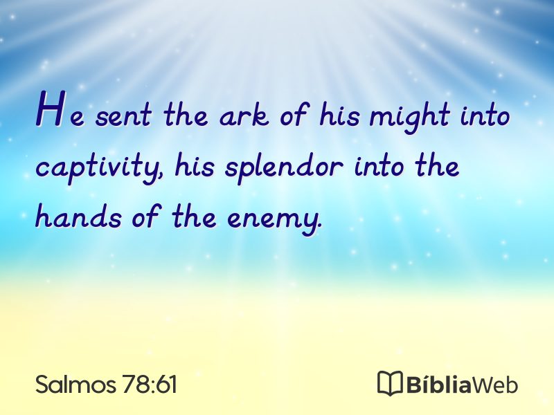 Salmos 78:61 em imagem para compartilhar