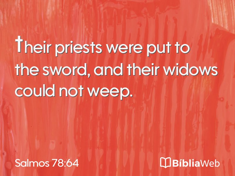 Salmos 78:64 em imagem para compartilhar